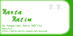 marta matin business card